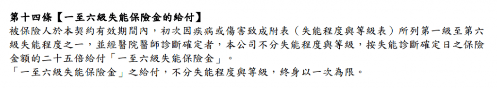 MD2失能險-還本-保證給付-終身-遠雄-一次失能金