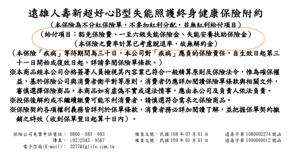 Me2失能險附約 熱門保證給付 平民保險考量 一次失能金年金都有 A957煉金保險
