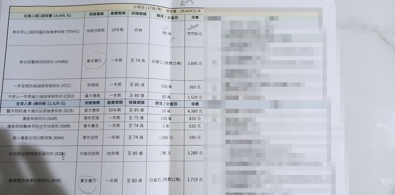 保單健診，罐頭保單試作程式