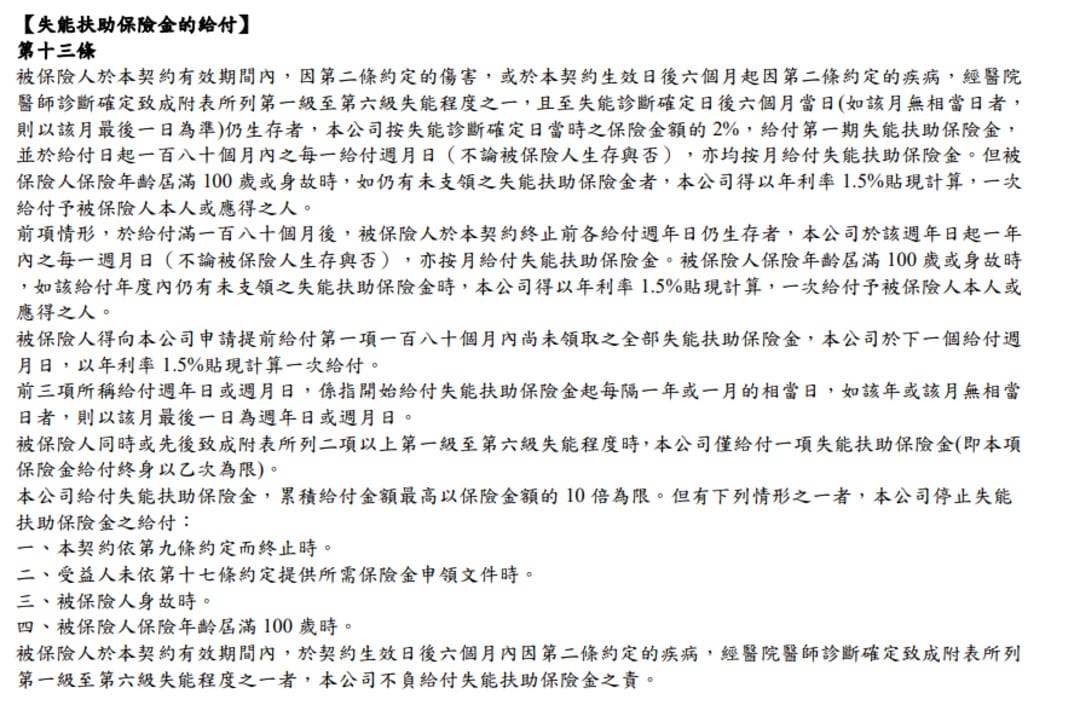 台灣人壽，照護達人心失能險，還本保證給付